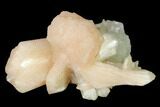 Peach Stilbite Clusters on Chalcedony - India #168974-1